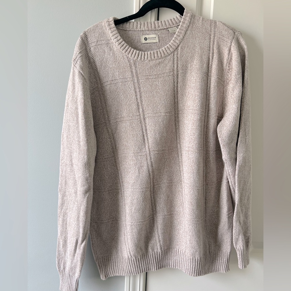 Men's tan "grandpa" sweater
